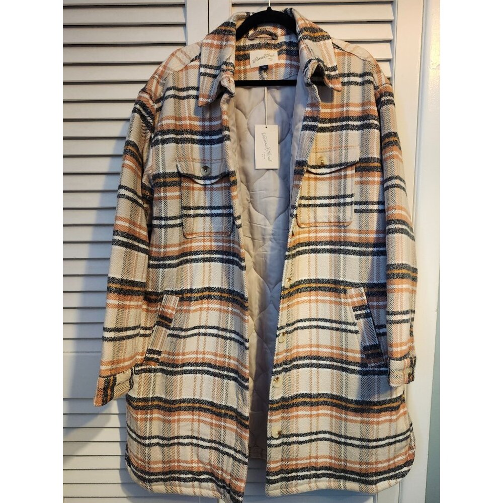 NWT Universal Thread Coat Oversized Plaid Quilted Jacket Sz Large - Picture 8 of 13